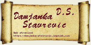 Damjanka Stavrević vizit kartica